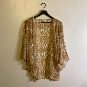 Cute Tan Leopard/Cheetah Kimono